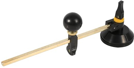 Culnflun Adjustable Glass Circle Cutter Compass Circular Glass Cutting Tool with Clear Cut Scales for Hobbyists and Professionals Rubber Aluminum Material 40cm Max Round Dia