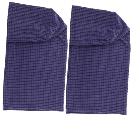 LOLIPPYY Copribraccioli Per Divano Elastici in Pile Spazzolato Blu Navy, Copertura Protettiva Per Braccioli, Set 2 Pezzi Per Casa e Ufficio