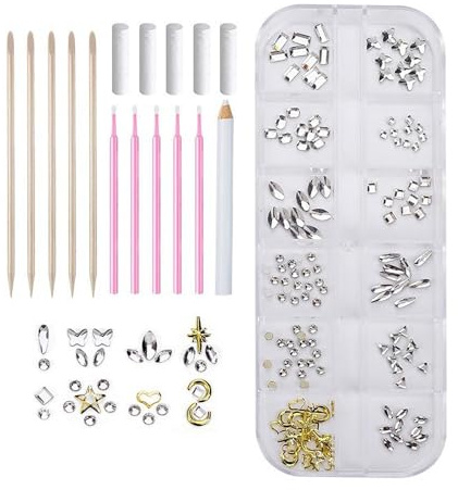Zahnschmuck Kit – Dentalkosmetik Set 13x5x1,2 Cm | Zahngemmen | Dekorativer Zahnschmuck Für Styling Lächeln Verschönerung Party Make-up