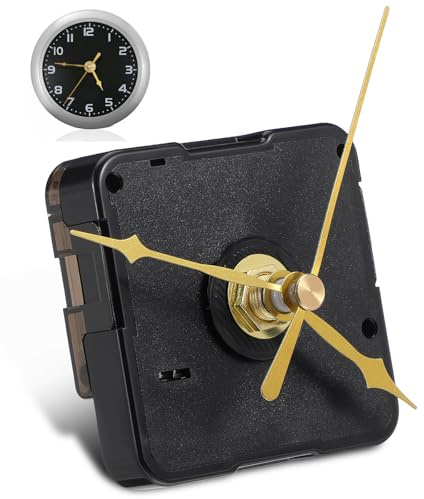 ibasenice Kit de Mecanismo de Reloj de Pared Silencioso Fiable y Resistente Manecillas de Plástico Adecuado para Reparación y Bricolaje en Relojes de Salón