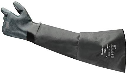 Ansell AlphaTec 19-026 Guanti da Lavoro di Neoprene, Doppia Fodera Isolante Resistente al Calore e Freddi, Eccellenti Resistenza Chimiche e Meccaniche, Taglia M (1 Paio)