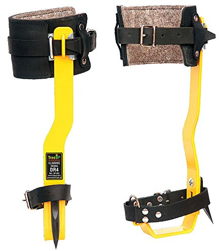 TreeUp Steigeisen DR-4 Baumsteigeisen Kletterhilfen Forstzubehör (gelb)