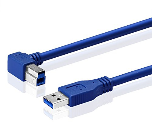 USB-3.0-Kabel USB-A-auf-USB-B USB 3.0 Typ A Stecker auf B Stecker 90 ° abgewinkelt Kabel 60cm