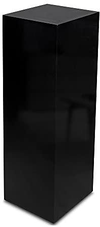 STEMA Seyfried Dekosäule innen/außen, Säule/Podest/Sockel in 3 Größen (Schwarz Hochglanz, Innensäule 100x33x33 cm)