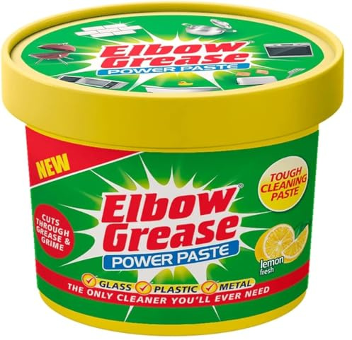 Elbow Grease All Purpose Cleaning Paste | Bathroom, Kitchen & Outdoor Cleaner | Use on Sinks, Ovens, Baking Trays, BBQs and Grills, Hobs, Tiles, Glass & More (Lemon Fresh, 350g)