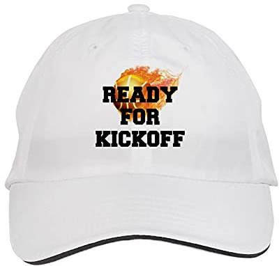 Makoroni - Ready for Kickoff Basketball Player Hat Adjustable Cap, DesH48 White