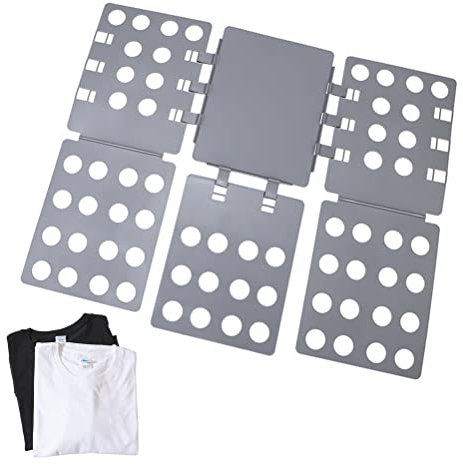 CheungYee Shirt Folding Board T Shirts Clothes Folder Durable Plastic Laundry Folders Folding Boards for Adults and Kids Fast and Fun (Grey)