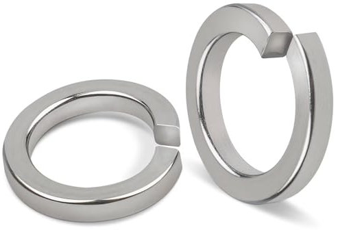 Lot de 25 rondelles à ressort hélicoïdales M6, Leryati DIN 127, forme B, après anneau ressort lisse, A2 V2A en acier inoxydable