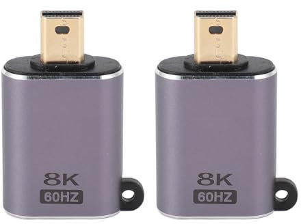 ASHATA Adaptateur Mini DisplayPort vers DisplayPort 1.4 8K 60 Hz 4K 144 Hz Convertisseur Mâle vers Femelle pour Moniteur D'ordinateur Portable OS X, Prend en Une Bande Passante