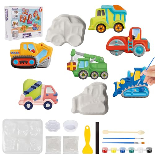 YAOZUP Enfant Moulage et Peinture Kit, Activites Manuelles pour Enfants, Figurines en Plâtre à Mouler et à Peindre, Moulage de Plâtre Enfants, Jouets de Bricolage Créatifs à Partir de 6 Ans