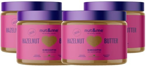 nut&me Crema di nocciole tostate 1,2 kg | Pack 3 x 300 g, 100% Nocciole, Vegano, Senza zucchero né additivi, Sapore delizioso