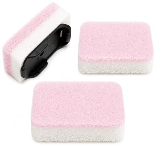 Citystores® 3 Pack Non-Scratch Dish Matic Compatible Sponge Refills – White Antibacterial Washing Up Sponge Heads for Dishmatic Handles, Kitchen Cleaning, Pots, Pans & Dishes