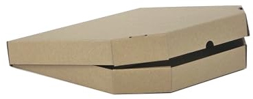 Verpackung, Wellpappe, Versandbox, E-Commerce, Postsendungen VERSANDBOX PIZZAKARTON PIZZA-SCHACHTEL 370X370X40 mm 5eckig INNENMASS BRAUN Menge: 10