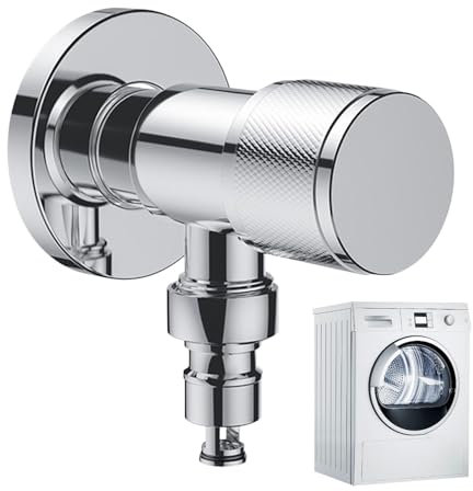 Absperrventil für Waschmaschine, Absperrventil für Waschmaschine | Absperrventil, Schlauchanschluss, Unterlegscheibenventil | Wasserhahn-Adapter, Schnellanschluss, auslaufsicher, automatische Wasserab