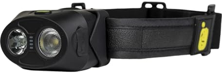 Ridgemonkey VRH300X Pro - Linterna frontal recargable por USB, 200 lúmenes, impermeable, IP66, para pesca, camping y senderismo, 5 colores de luz, doble orientación y carga rápida USB-C