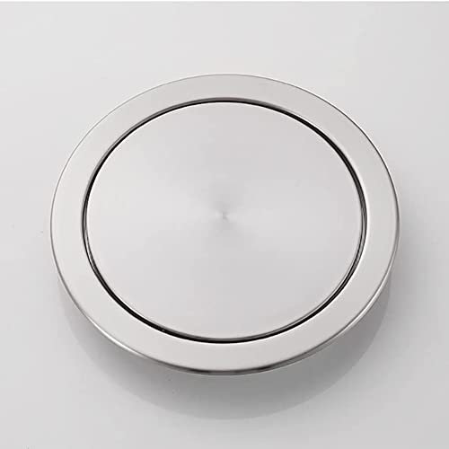 Edelstahl Einbauabfalleimer, Müll- und Abfallabfuhrdeckel für Arbeitsplatte, flexible 304 Edelstahl-Gleichgewichtsdeckel-Abdeckung für Schränke, Büro, Silber-21 x 29 cm, Silver-21 x 29 cm