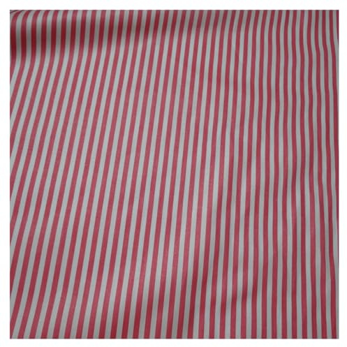 BrightGlow Baumwollstoff Streifen Stoff Meterware Gestreifter Polsterstoff 100% Baumwolle Stoff Zum Nähen Modestoff Dekostoff Handwerken Nähen Stoff für DIY Basteln Nähen Rot 4# 100x160cm