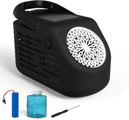 PANACARE Upgrade Tragbare Seifenblasenmaschine, Automatische 20000+ Blasen/min mit 42 Seifenblasenlöchern/Batterie/Seifenblasenlösung, Seifenblasenmaschine für Kinder/Erwachsene