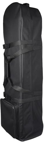 Générique Sac De Golf De Voyage avec roulettes, Sacs d'avion De Golf pour Voyager, Sacs De Transport pour Club De Golf, Pliable Sac De Rangement pour Équipement De Golf, Oxford 900D Checked Golf Bag