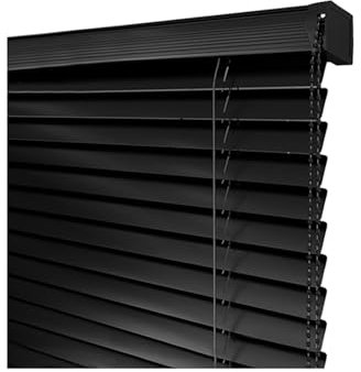 Negro Persianas Persiana de Aluminio Estores de La Intimidad Persiana Térmica Persianas Venecianas Horizontales para Cocina(140x170cm=55x66in)