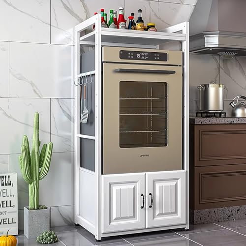 Mini Fridge Stand & Storage Rack for Refrigerator & Washer Kitchen nizer for Countertop Pantry Microwave Stand with Ample Storage Space (60x50x136cm)