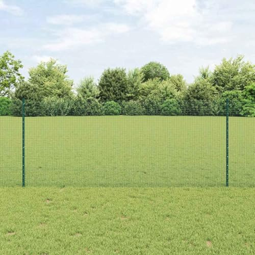 Clôture de sécurité, avec poteaux, vertes, 1 x 10 m, en acier, pour chiens, chats et lapins