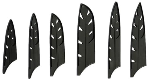 TOYANDONA Protezione per Coltelli da Cucina in Plastica Nera, Set 10 Pezzi di Guaine Protettive per Taglierine, Custodia Sicura per Coltelli da Chef Resistente e Pratica per Uso Domestico
