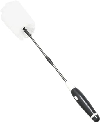 Spolverino rotante elettrico – Spolverino estensibile 2 in 1 | lumeau per la pulizia, senza fili in microfibra con manico estensibile, spazzola elettrica regolabile per la polvere sporca,