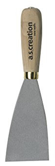 New Walls hochwertiger Malerspachtel mit biegsam geschliffenem Stahlblatt und ovalem Holzgriff 60 mm, 902336