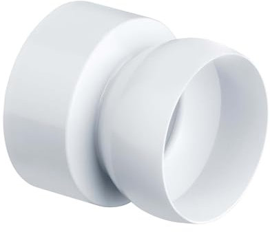 INEFA Bogenstück für Rohrbogen, PVC DN50 / 50mm Weiß Rohrverbinder, Dachrinnenzubehör, einfache Steckmontage, Made in Germany