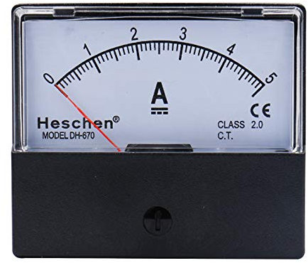 Heschen Medidor de corriente montado en panel rectangular DH-670 DC 0-5A Clase 2.0 CE listado