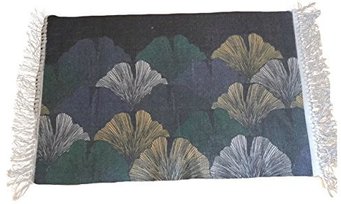 DUOSHIDA Couverture tissée à la Main (100% Coton peigné) pour Yoga, méditation, Plage, fête, Fleur, 24 * 51