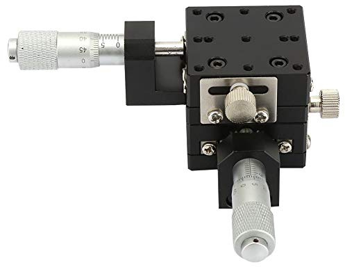 Mikrometer XY Lineartisch, XY-Lineartisch Mikrometer Manueller Kreuztisch Schiebetisch Trimmplattform Kreuzrollenführungen (SEMY40-AC 40 * 40 * 40mm)