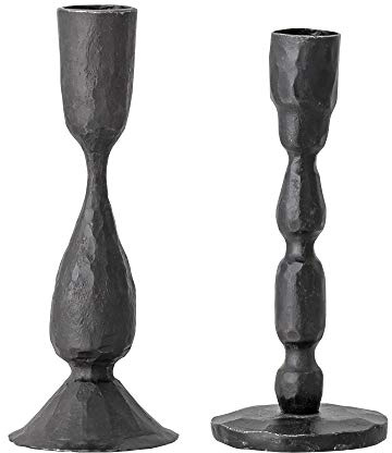 Bloomingville Kerzenst�nder, schwarz, Metall, 2er Set