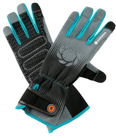 Gardena Guanti per Rose 9/L: Guanti da Giardino in Materiale aramidico nel Palmo e nelle Dita, Protezione del Polso, Mobile Touch per l’utilizzo dello Smartphone (11540-20)