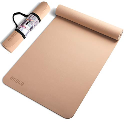 OGOGO Yoga Mat Double-Sided Non Slip,Eco Friendly Exercise Yoga Mat for Men and Women,Thick High Density Pro Mat with Carrying Strap