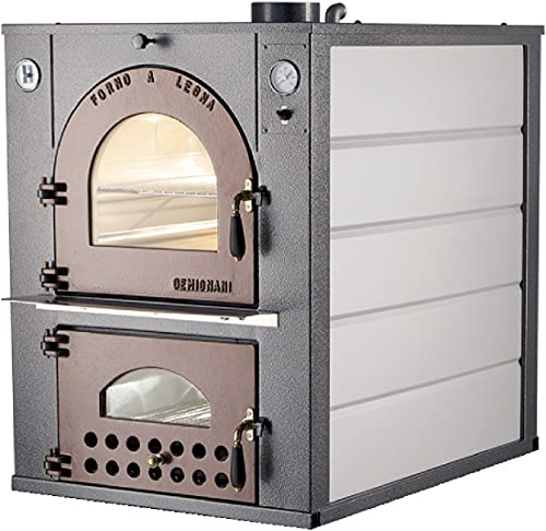 FORNO A LEGNA A FUOCO INDIRETTO DA INCASSO CON VENTILAZIONE, ILLUMINAZIONE, 3 PIANI DI COTTURA 43 X 61 CM GEMIGNANI G70
