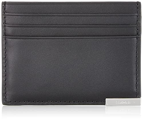 Calvin Klein Modern Plaque Cardholder 6Cc Geldbörsen, Herren, Schwarz (Ck Black), Os