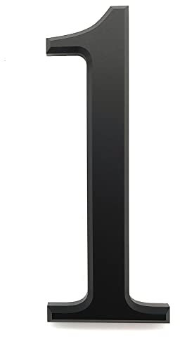 Ywonoby 3D Mailbox Numbers 2.4 Inch(6 cm) Self Adhesive House Numbers Stickers for Door Numbers, Address Numbers, Black(1)