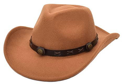 Faringoto Cowboyhut Herren Cowgirlhut Filzhut Fedoras Hüte für Damen