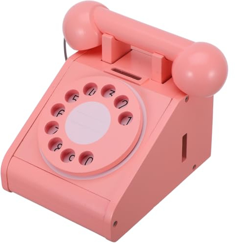 Toyvian Holz Telefonspielzeug Für Kinder Retro Lernspielzeug Mit Wählscheibe Pädagogisches Puzzle Telefon Zur Förderung Von Hand-Auge-Koordination Und Eltern-Kind-Interaktion
