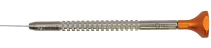 Horotec MSA01.214 Uhrmacher-Schraubendreher, Korpus und Bit in T-Form aus Edelstahl, Kugelgelagerter Aluminiumkopf, Made in Swiss (0,50mm)