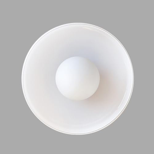 YFMYY Applique Murale en Verre/plafonnier, luminaire Rond encastré avec Abat-Jour en Verre Blanc Lait, Applique Murale de décoration intérieure de Style Nordique, Applique Murale pour Chambre