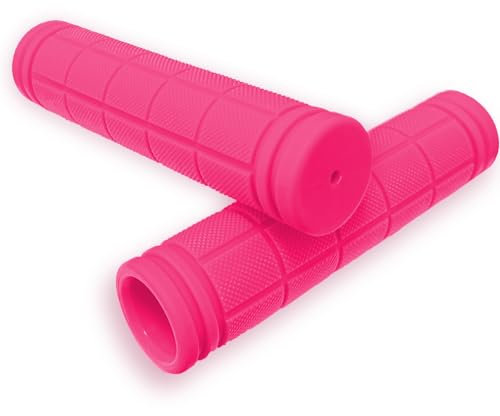 VIAUMBR Fahrradgriffe Fahrrad Griffe Lenker Griffe Ergonomisch aus Weichem Gummi rutschfest Rennrad Scooter MTB BMX Mountainbike Trekking Rad eBike 120mm Rosa
