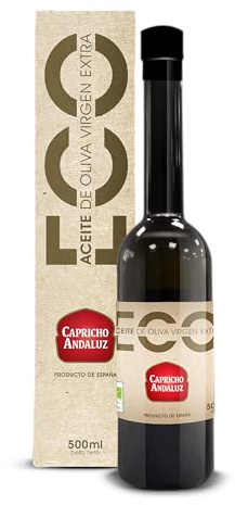 Capricho Andaluz - Aceite de Oliva Virgen Extra, Estuche de 500 ml | Eco Gourmet Estuche, Aporta un Sabor Único a tus Platos con un Formato Exclusivo para Regalar