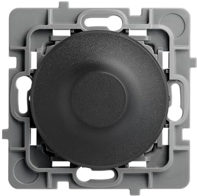 DEBFLEX - Casual Evo - Mécanisme Variateur Compatible LED - Interrupteur Variateur 1W à 75W (LED) ou 1W à 300W (Halogène) - Plastique - Pour Installation Encastrée - Noir - 74 x 74 x 54 mm