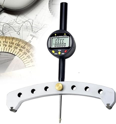 Electronic Inside and Outside Radius Gage, High Accuracy Digital Radius Gauge with 200mm Measuring Jaw, Radius Measurement Tool
