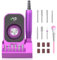 Nail Drill Machine 40000RPM, Electric Nail File for Acrylic and Gel Nails, Rechargeable Portable E-File with Adjustable Speed, LCD Display-Professional Manicure Tool for Home DIY Salon Use (Violet)