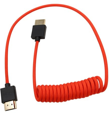 HangTon HDMI 8K 4K30p Kabel für ATOMOS Portkeys SmallHD LH7P F6Plus ANDYCINE Sony FR7 NX800 Canon C70 C400 Z8/9 Kamera auf RS2 RS3 RS4 Gimbal, Typ A HDMI 2.1 rot geflochten 50cm