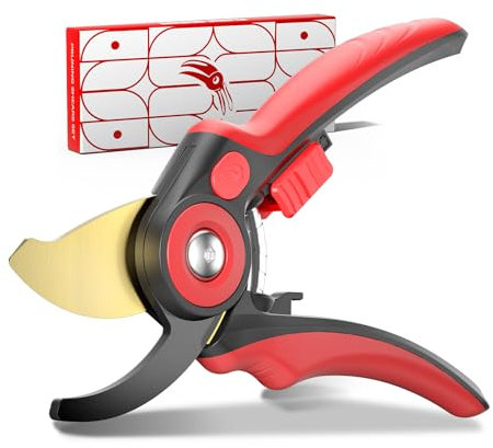 FLORA GUARD Bypass Gartenschere 210mm Astschere mit scharfer SK5 Stahlklinge schneidet Äste bis 20mm für große und kleine Hände perfekt für Gartenliebhaber